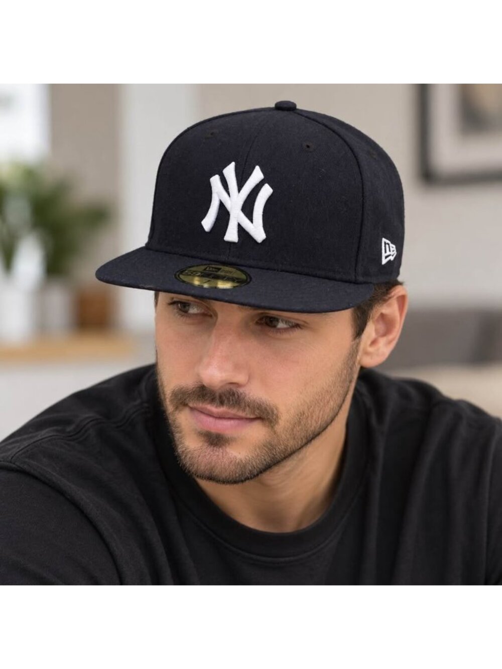 New Era New York Yankees 59FIFTY Fitted Hat Size 7 Black